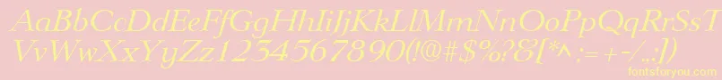 LingwoodItalic Font – Yellow Fonts on Pink Background