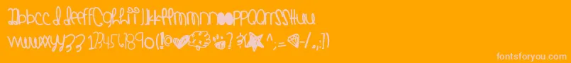 Coralcastles Font – Pink Fonts on Orange Background