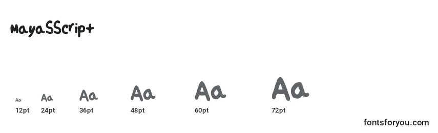 MayaSScript Font Sizes