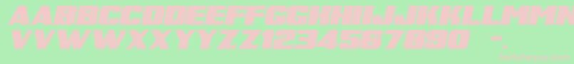 SuperRetroItalicM54 Font – Pink Fonts on Green Background