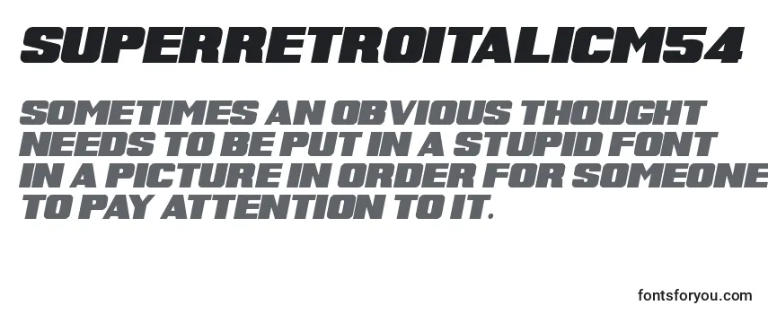Review of the SuperRetroItalicM54 Font