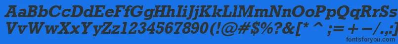 RdoBo Font – Black Fonts on Blue Background