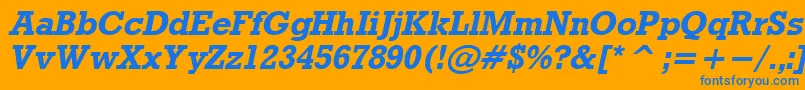 Шрифт RdoBo – синие шрифты на оранжевом фоне