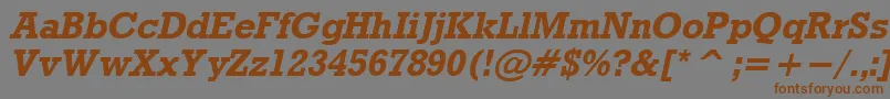 RdoBo Font – Brown Fonts on Gray Background