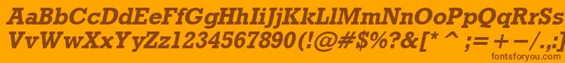 RdoBo Font – Brown Fonts on Orange Background