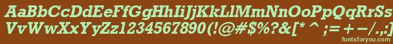 RdoBo Font – Green Fonts on Brown Background