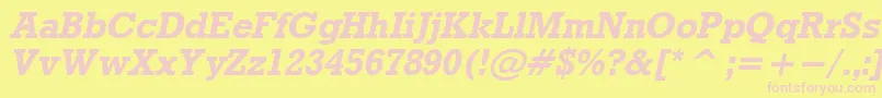 RdoBo Font – Pink Fonts on Yellow Background