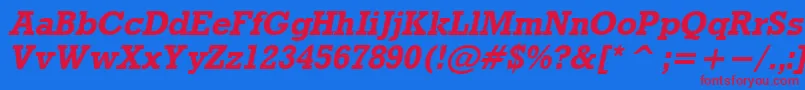 RdoBo-fontti – punaiset fontit sinisellä taustalla