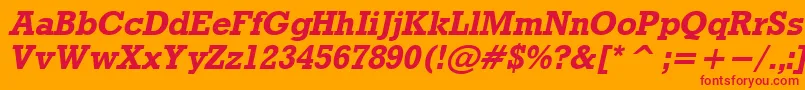 RdoBo Font – Red Fonts on Orange Background