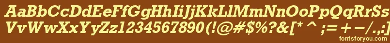 Шрифт RdoBo – жёлтые шрифты на коричневом фоне