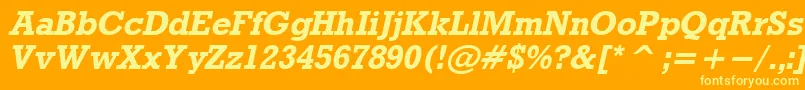 フォントRdoBo – オレンジの背景に黄色の文字