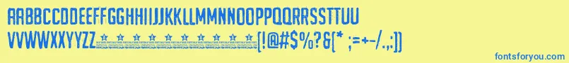UrghTypePersonalUse Font – Blue Fonts on Yellow Background