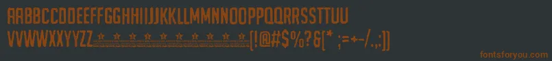 UrghTypePersonalUse Font – Brown Fonts on Black Background