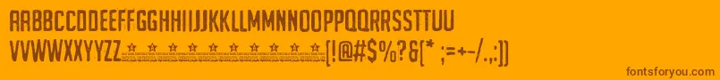 UrghTypePersonalUse Font – Brown Fonts on Orange Background