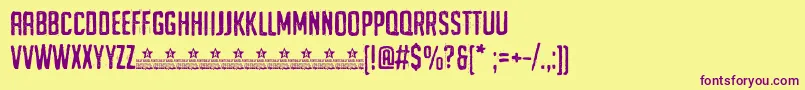 UrghTypePersonalUse-Schriftart – Violette Schriften auf gelbem Hintergrund