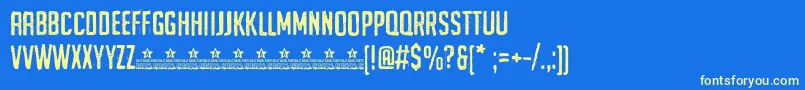 More about UrghTypePersonalUse Font UrghTypePersonalUse Font – Yellow Fonts on Blue Background