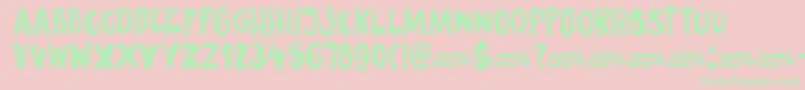 DkPundak Font – Green Fonts on Pink Background