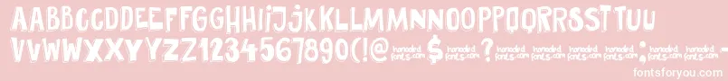DkPundak Font – White Fonts on Pink Background
