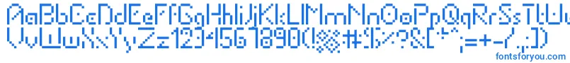 Portabletube-Schriftart – Blaue Schriften