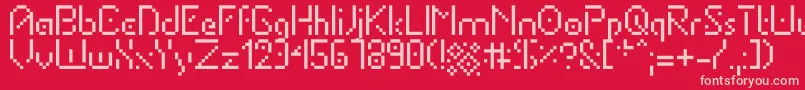 Portabletube Font – Pink Fonts on Red Background