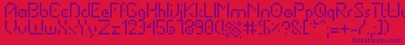 Portabletube Font – Purple Fonts on Red Background