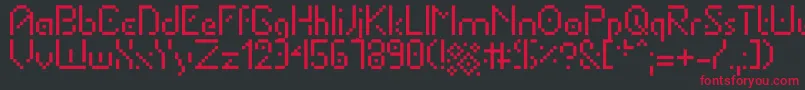 Portabletube Font – Red Fonts on Black Background