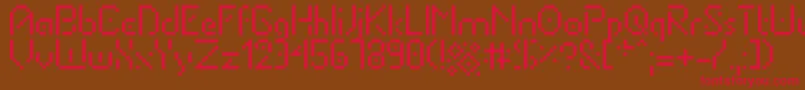 Portabletube Font – Red Fonts on Brown Background