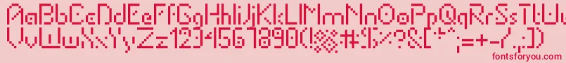 Portabletube Font – Red Fonts on Pink Background