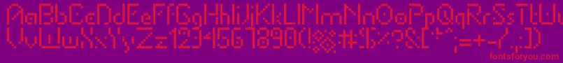 Portabletube Font – Red Fonts on Purple Background