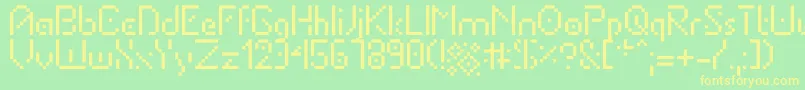 Portabletube Font – Yellow Fonts on Green Background