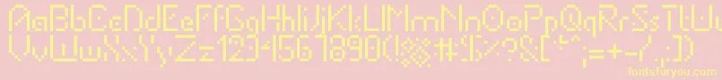 Portabletube Font – Yellow Fonts on Pink Background