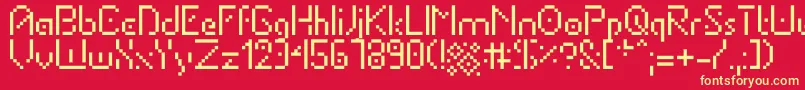Portabletube Font – Yellow Fonts on Red Background