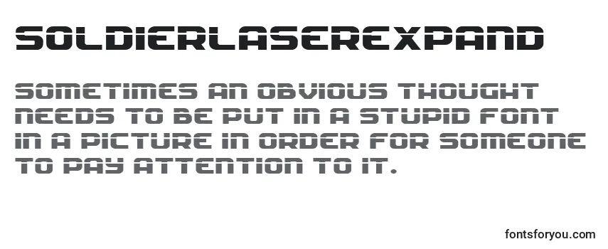 Review of the Soldierlaserexpand Font