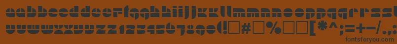 フォントPlain – 黒い文字が茶色の背景にあります