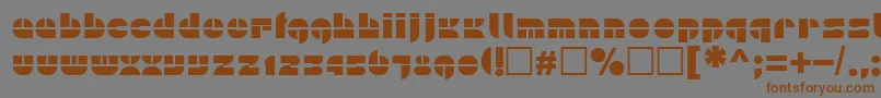 フォントPlain – 茶色の文字が灰色の背景にあります。