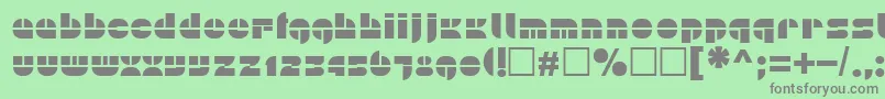 フォントPlain – 緑の背景に灰色の文字