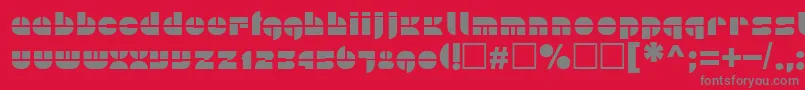 フォントPlain – 赤い背景に灰色の文字