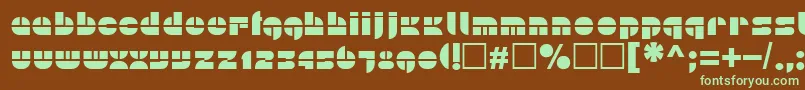 Шрифт Plain – зелёные шрифты на коричневом фоне