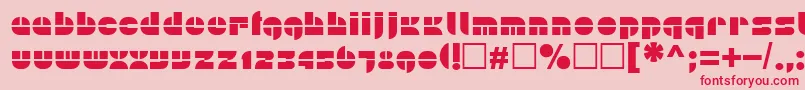 フォントPlain – ピンクの背景に赤い文字