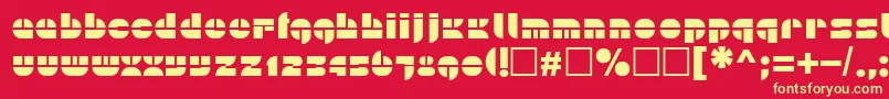 Plain Font – Yellow Fonts on Red Background