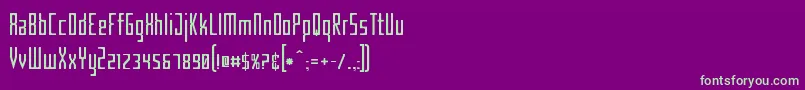 CriminalNarrow Font – Green Fonts on Purple Background