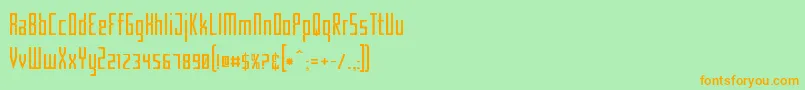 CriminalNarrow Font – Orange Fonts on Green Background