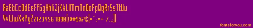 CriminalNarrow Font – Orange Fonts on Purple Background