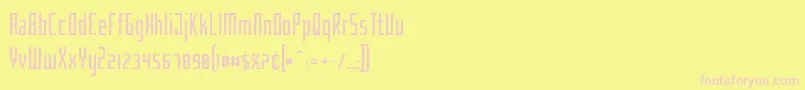 CriminalNarrow Font – Pink Fonts on Yellow Background