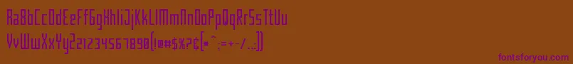 CriminalNarrow Font – Purple Fonts on Brown Background