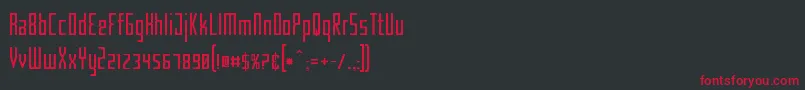 CriminalNarrow Font – Red Fonts on Black Background
