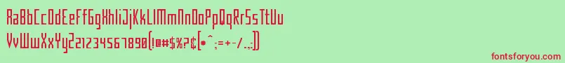 CriminalNarrow Font – Red Fonts on Green Background