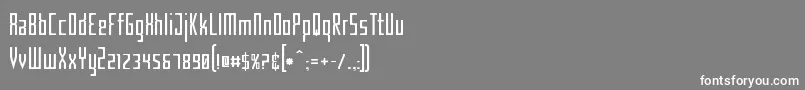 フォントCriminalNarrow – 灰色の背景に白い文字