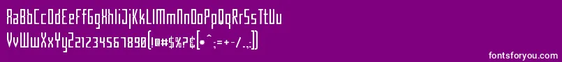 fuente CriminalNarrow – Fuentes Blancas Sobre Fondo Morado
