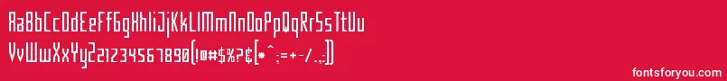 CriminalNarrow Font – White Fonts on Red Background